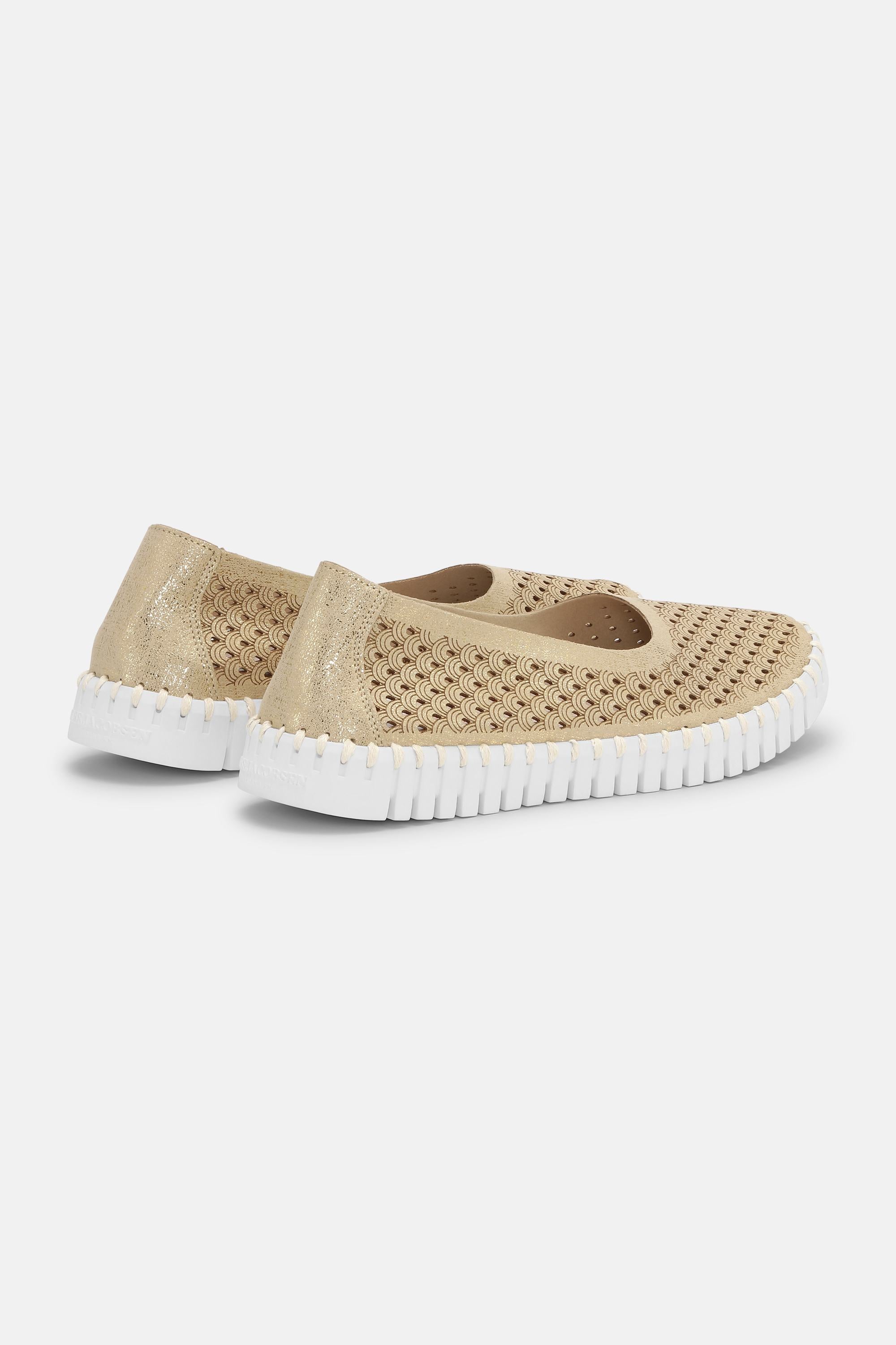 Tulip Skor Glitter - Platin White